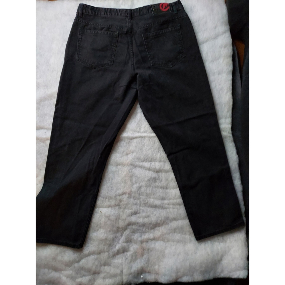 Size 38-Echo Unltd Black Slim Straight Jeans